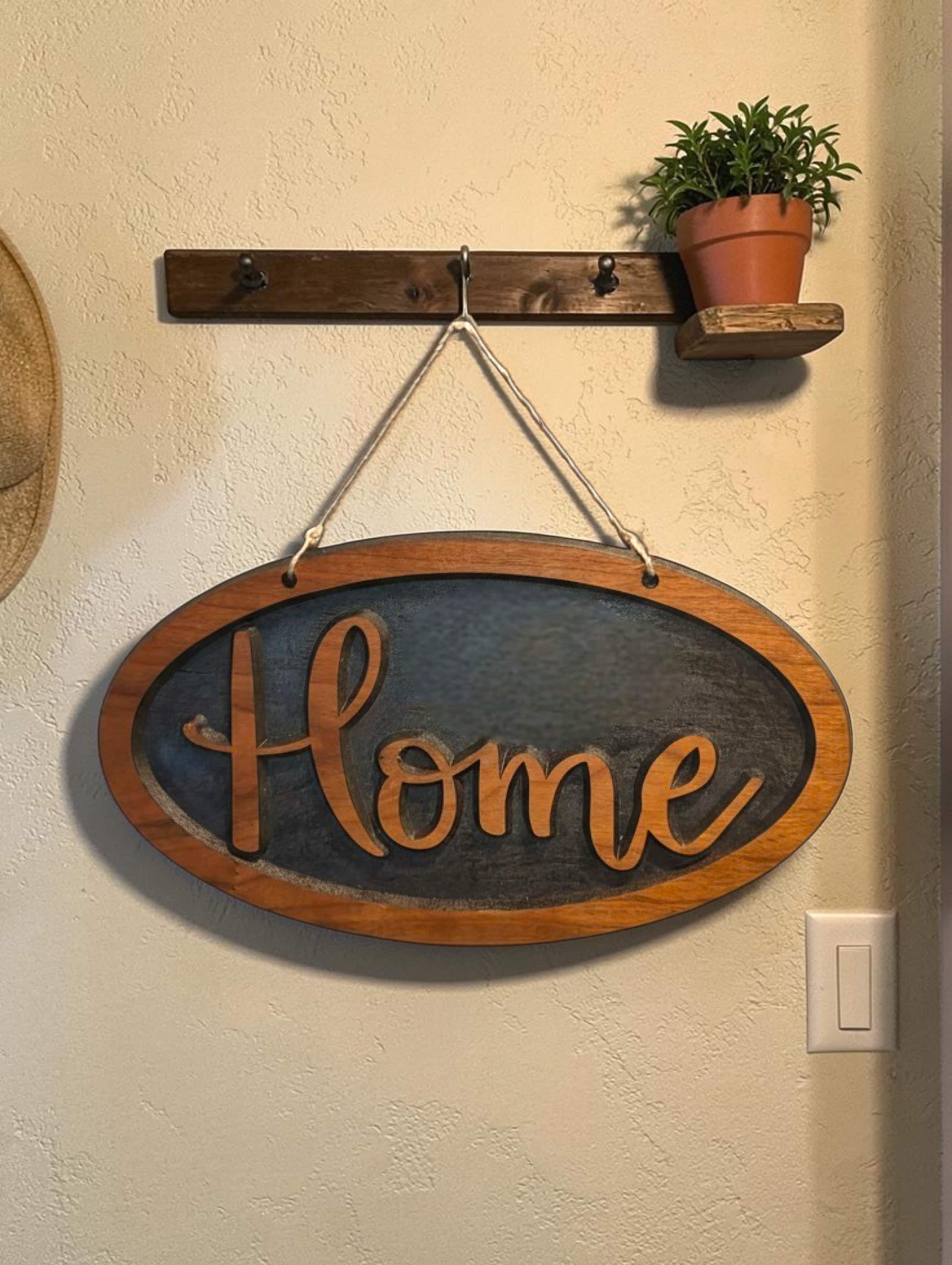 Home Sign on Rope
