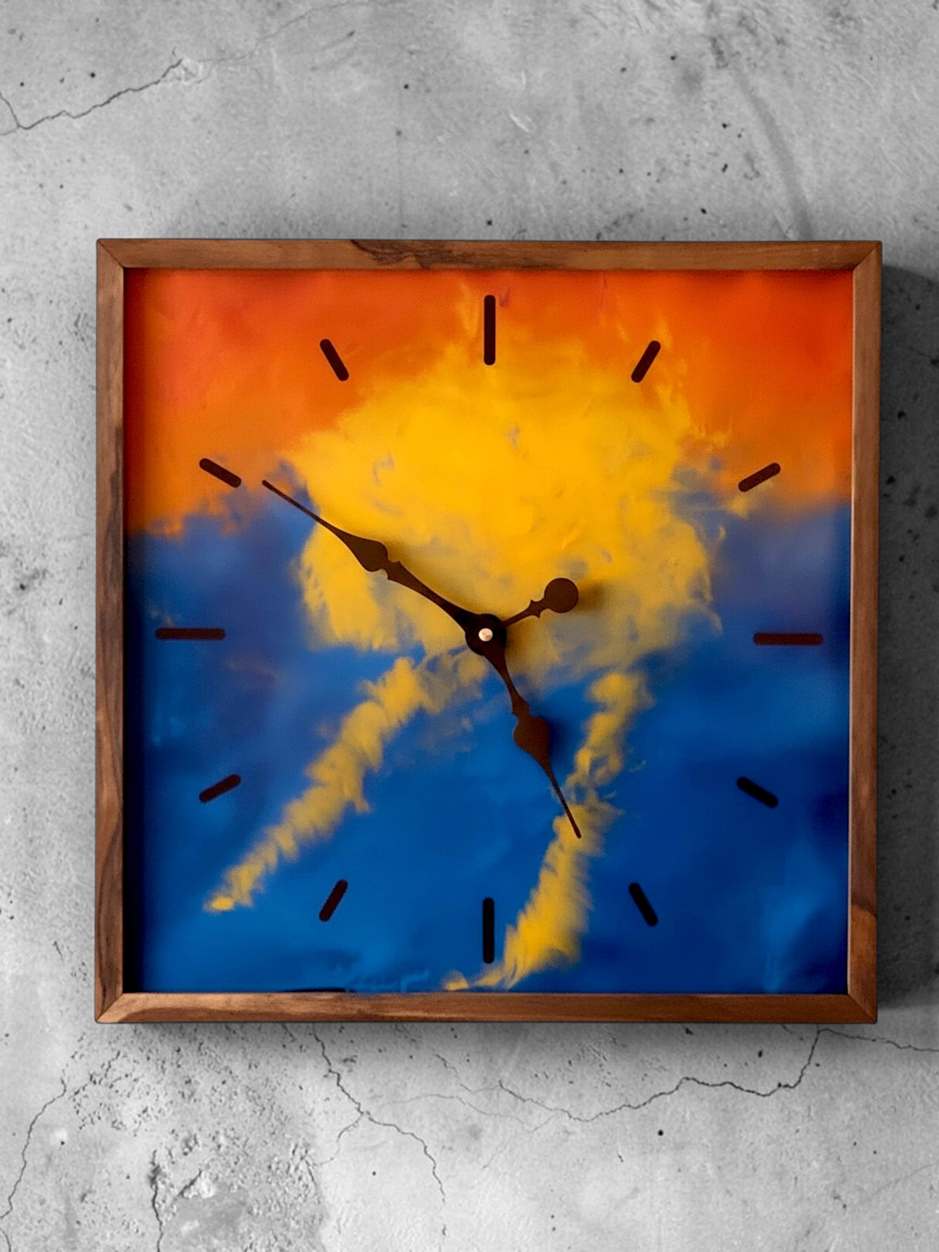 Sunset Epoxy Clock